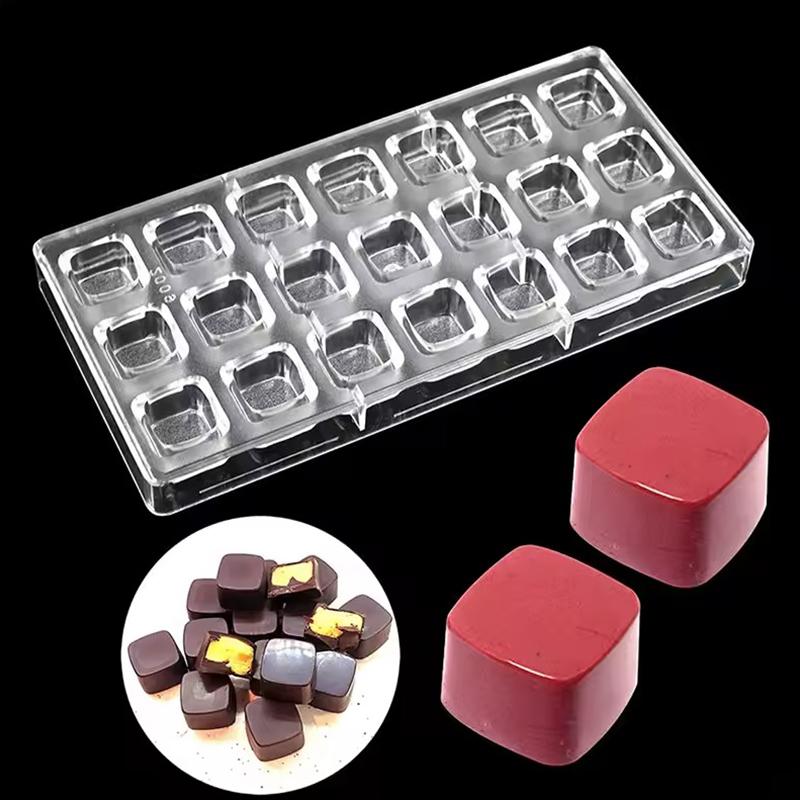 1PC Various Shape Chocolate DIY Mold Lips Pyramid Diagonal Cube Lemon Diamond Rose Football Handbag Heart Candy Tool Gadgets ZYF