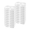Recipiente para Condimentos de Compartimento Duplo com Tampas e Colher à Prova de Vazamento Caixa para Molho Recipientes Transparentes Reutilizáveis para Tempero para Cozinha Café Restaurante