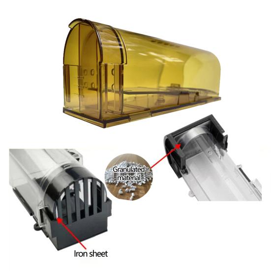 Mouse Trap Waterproof Smooth Edge High Sensitivity Transparent Simple Operation Mice Control Effective Rat Mice Hamster Catcher Cage with Handle
