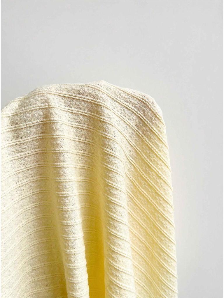 Haut bustier en maille texturée jaune pâle style européen et américain 2025 pour femmes, pour fêtes, rendez-vous et mariages