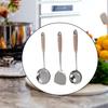 Wok Turner and Ladle Set Skimmer Tool Stainless Steel Kitchen Gadgets Cooking Utensils for