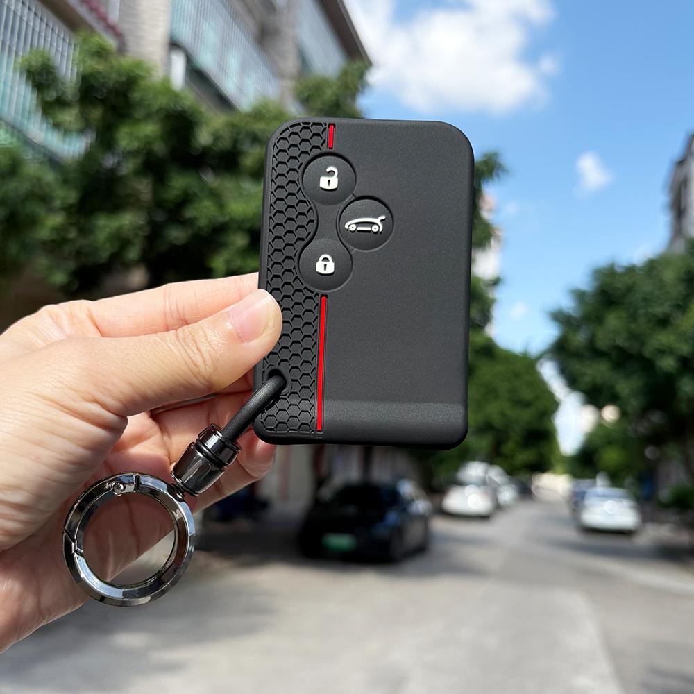 Keychain Protection For Renault Scenic 2 Megane Clio 4 Tula Region 2 Stage Zoe Cassone Logan Laguna Silicone Key Cover Holder