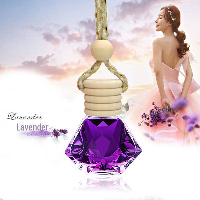 Luxury Car Aromatherapy Pendant - Round Wooden Beads for Long-Lasting Fragrance & Odor Removal