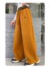 Girls' 2025 Wide-Leg Sweatpants with Velvet - Winter/Spring Sports Style