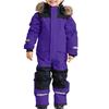 Kids One Piece Ski Suit Waterproof Windproof Snowsuit Tear-Resistant Warm Coral Fleece Lining Winter Outdoor Overalls for Boys Girls Snowboarding
