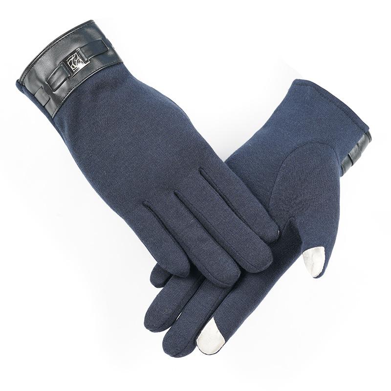 Warm Gloves In Autumn and Winter Touch Screen for Men's Non Reflective Velvet Gloves for Outdoor Riding Sports Plus Velvet Cold Proof Gloves