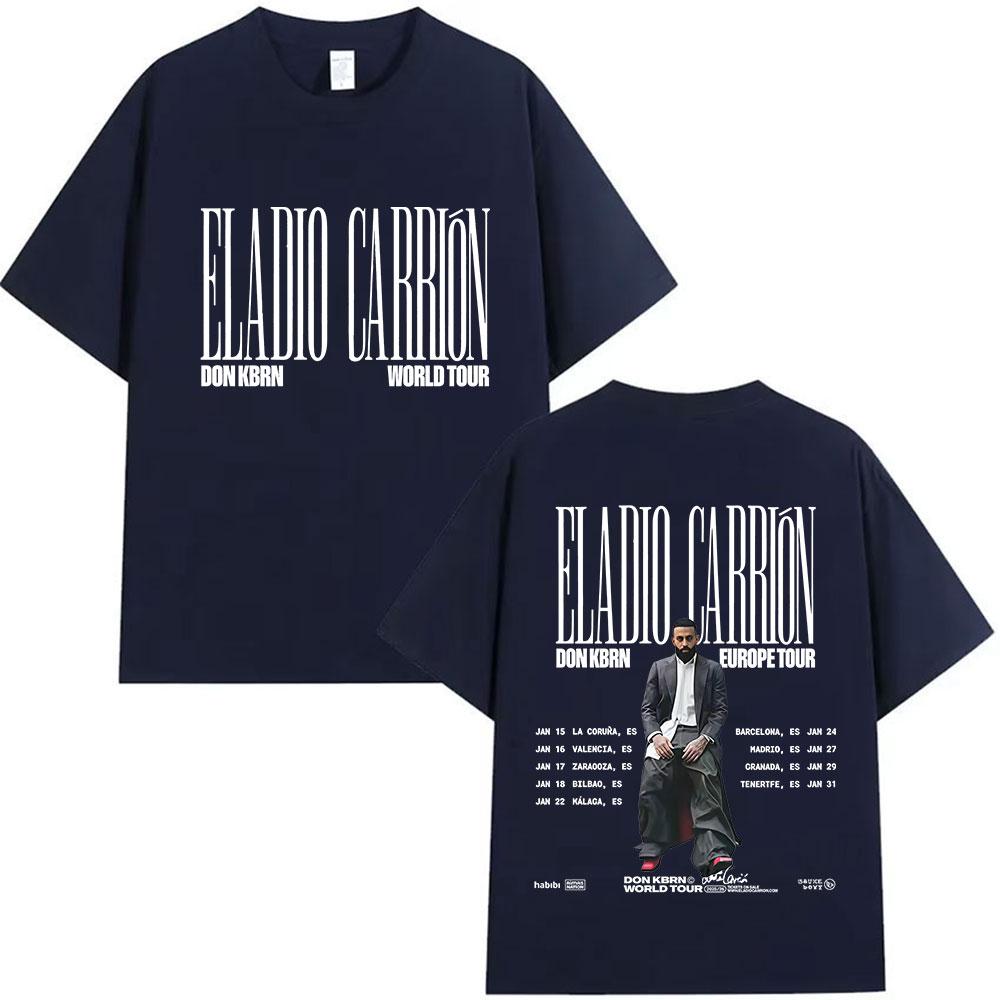 ELADIO CARRIÓN DON KBRN WELTTURNEE 2025 Merch T-Shirts Herren Popmusik Unisex Mode Baumwoll-T-Shirt Hip Hop Kleidung T-Shirt