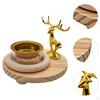 Middle East Incense Burner Wooden Base Decoration Multipurpose Stand Bakhoor for Yoga
