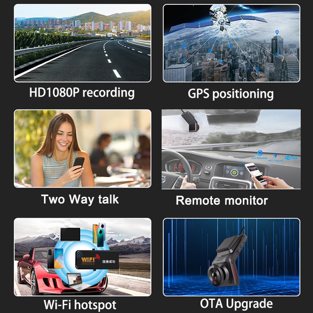 Dual Lens Dash Cam for Cars HD 1080P Video Recorder WIFI Night Vision G-sensor APP Remote Monitor Dashcam Car Dvr Camera