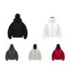 Design Unico per la Stagione Primavera e Autunno, Felpa con Cappuccio e Zip a Doppio Strato, Stile Streetwear Largo per Uomo e Donna, Stile Coppia