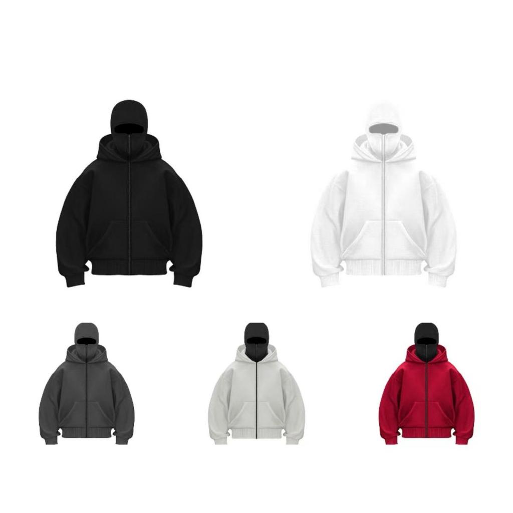 Design Unico per la Stagione Primavera e Autunno, Felpa con Cappuccio e Zip a Doppio Strato, Stile Streetwear Largo per Uomo e Donna, Stile Coppia