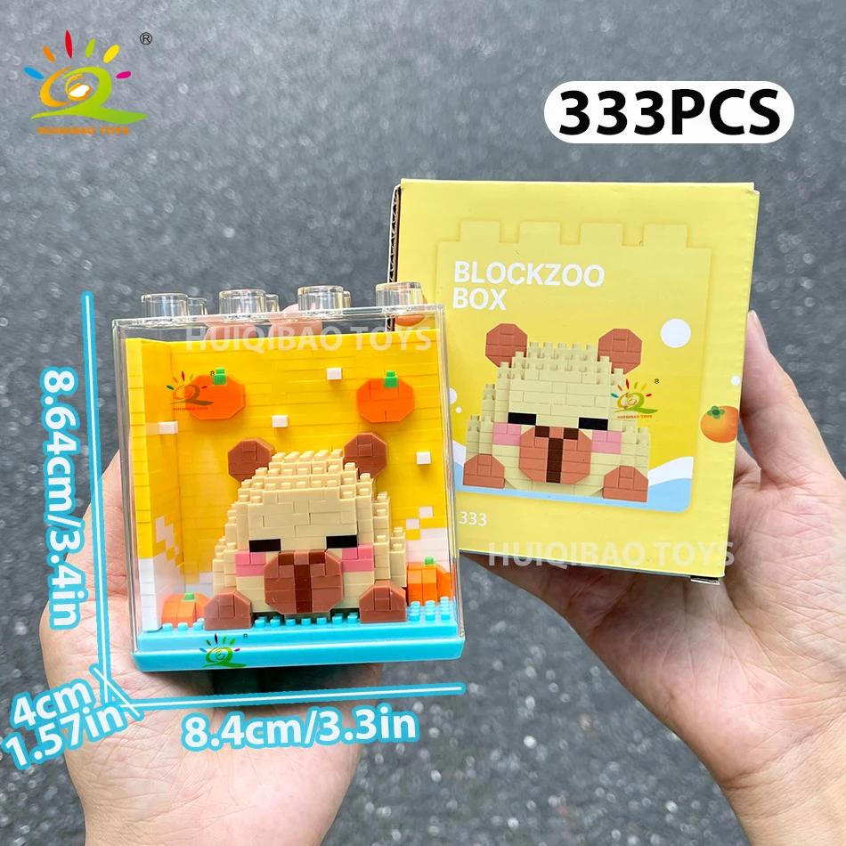 

HUIQIBAO Детская мини-елка Санта-Клаус Модель Микро-кирпичики Конструктор Город DIY ZOO Животные Витрины Игрушки Подарок WITH BOX