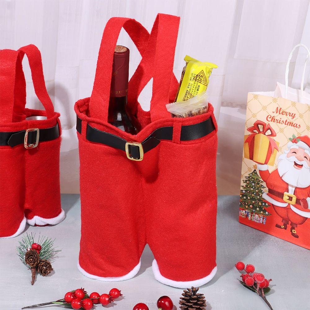 Decorations Holiday Party Santa Pants Style Bags Sacks Stocking Tree Filler Gift Bags