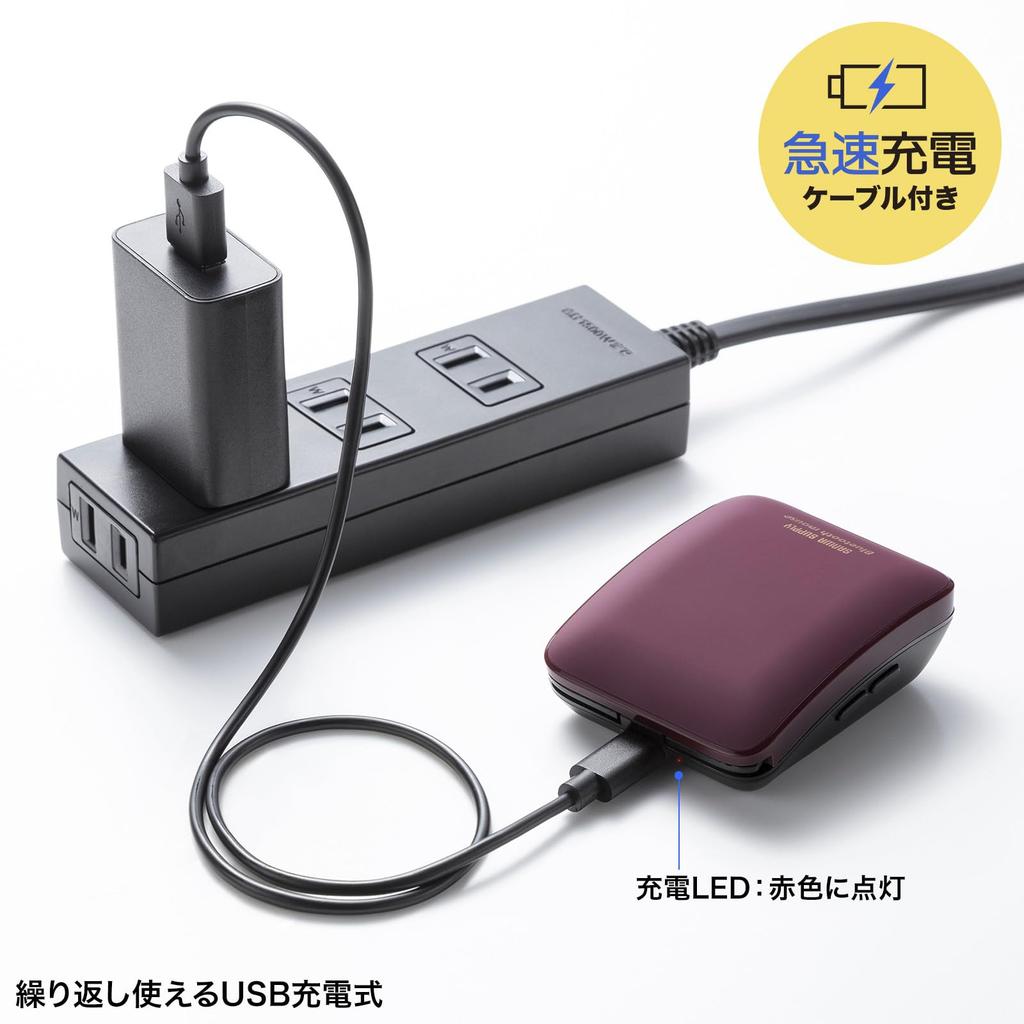 Sanwa Supply MA-BBS526R Silent Bluetooth Mouse (5 Buttons)