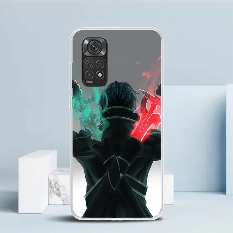 Sword Art Online Kirito Soft Cover for Xiaomi Redmi Note 15 14 13 12 Pro Plus Phone Case 14S 11S 11T 11E 10S 10 4G Pattern Shell
