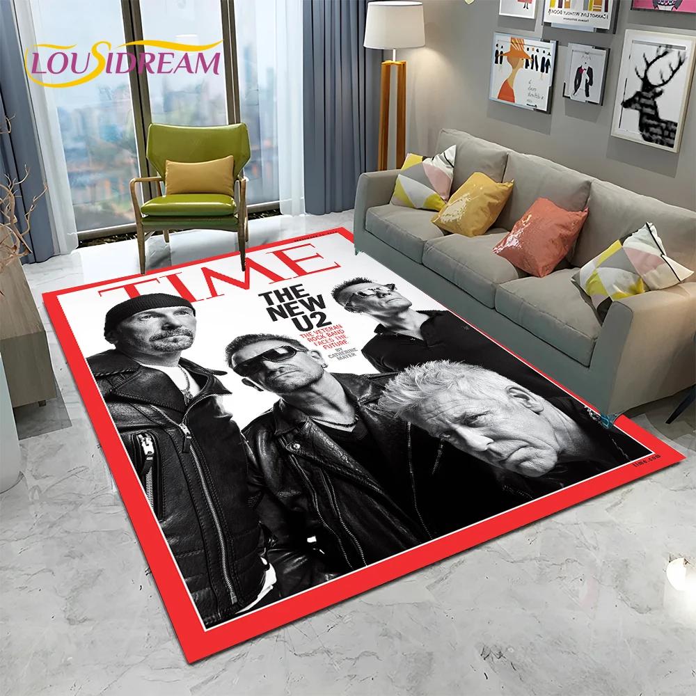 3D Printing U2 Rock Bang Bono Area Rug,Carpet Rug for Living Room Children's Bedroom Sofa Doormat Decor,Kids Non-slip Floor Mat