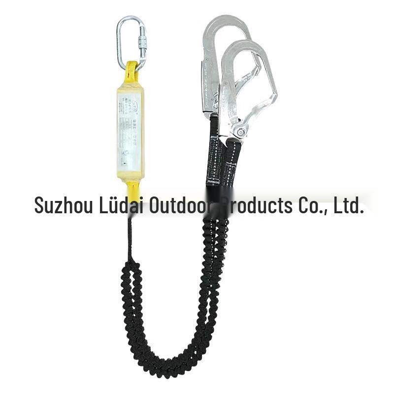 Elastic Safety Lanyard for High-Altitude Work Standard Length