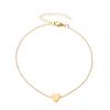 Summer Beach Heart-Shaped Bead Chain Anklet for Women