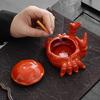 Crab Ceramic Tea Pet Office Home Living Room with Cover Anti-fly Ash Chinese Cute Ornaments Decoration