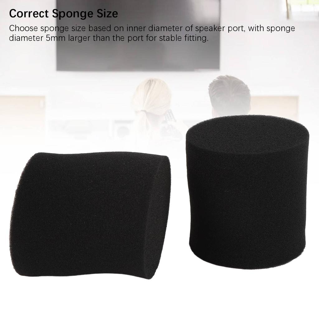5Pcs Speaker Air Vent Port Tube Sponge 80mm Diameter Reduce Wind Noise Subwoofer Replacement Port