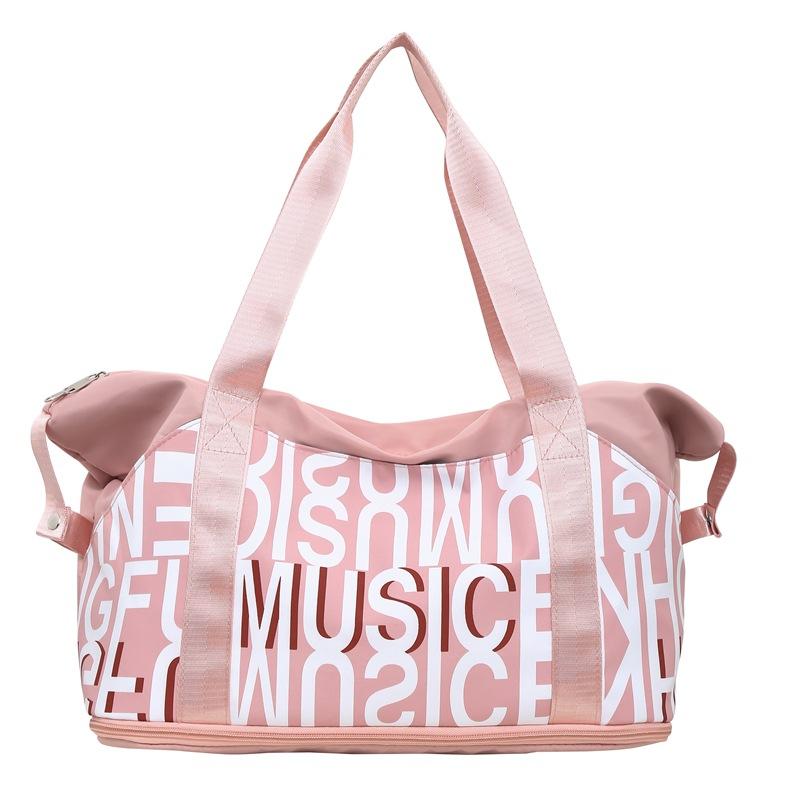 New printed large-capacity fitness bag short-distance business trip storage travel bag dry and wet separation yoga bag manufacturer wholesale
