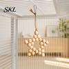 Wooden Beads Hanging Toy Star Parrot Toy, Five-pointed Chewing Bird for African Grey Cockatoos Macaws, Cage Accessories Wood