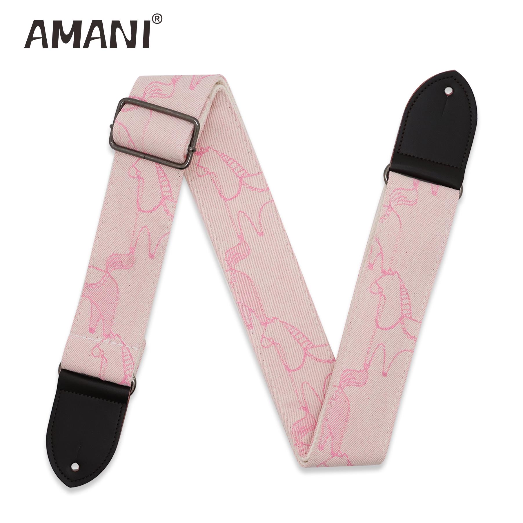 Утолщенный кожаный ремень для плеча для электрогитары и бас-гитары