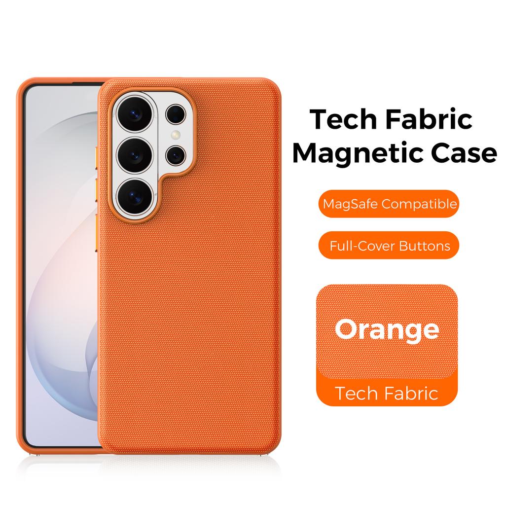 Original Techwoven Fabric Phone Case for Samsung Galaxy S26 S25 S24 Ultra for MagSafe Magnetic Soft Shockproof Matte Back Cover