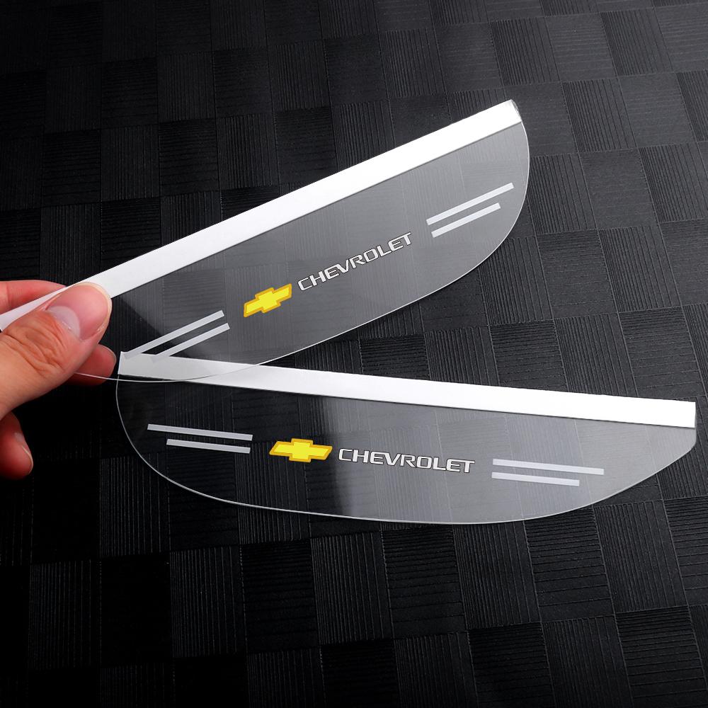 2Pcs Car Rear View Mirror Sticker Rain Shield Shade Cover Decoration For Chevrolet Cruze Colorado Spark Captiva Malibu Trax Aveo