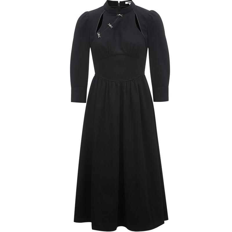 

ONLY 2024 Spring Urban New Chinese Style Puff Sleeve Mid-length Denim Dress M (165/84A)