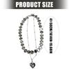 Fashionable Double Layer Beaded Necklace Vintage Irregular Heart Pendant Clavicle Chain Jewelry For Women