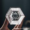 Japan Ishizuka Nizu Light Hexagonal Crystal Glass Tea Cup Tea Cup Whiskey Sake Cup Single Master Cup
