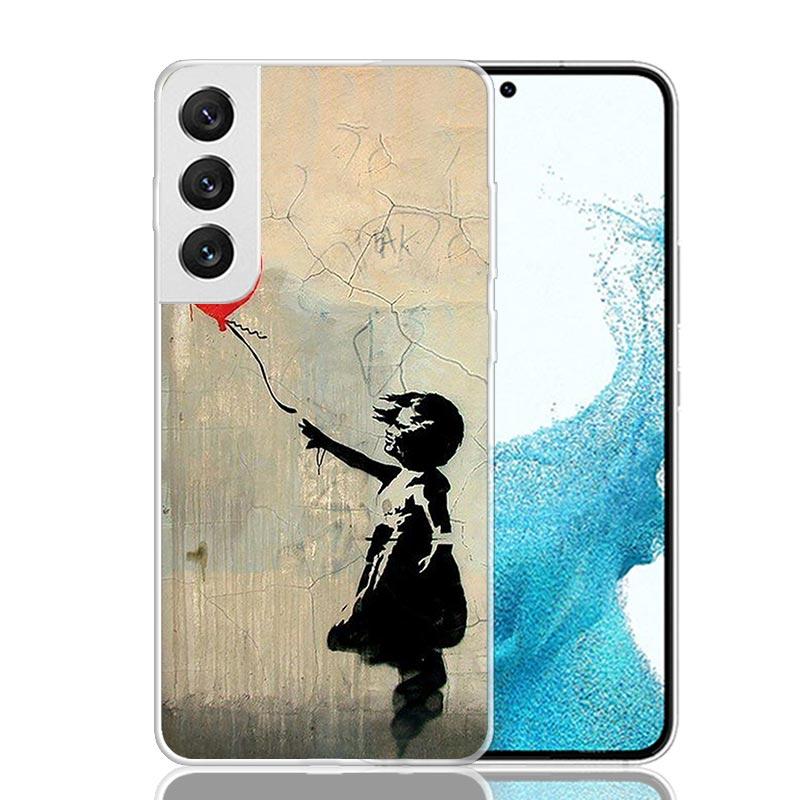 Street Art Banksy Graffiti Phone Case For Samsung Galaxy S25 Edge S24 S23 S22 S21 FE S20 Ultra S10 Plus + Art Customized Coque C