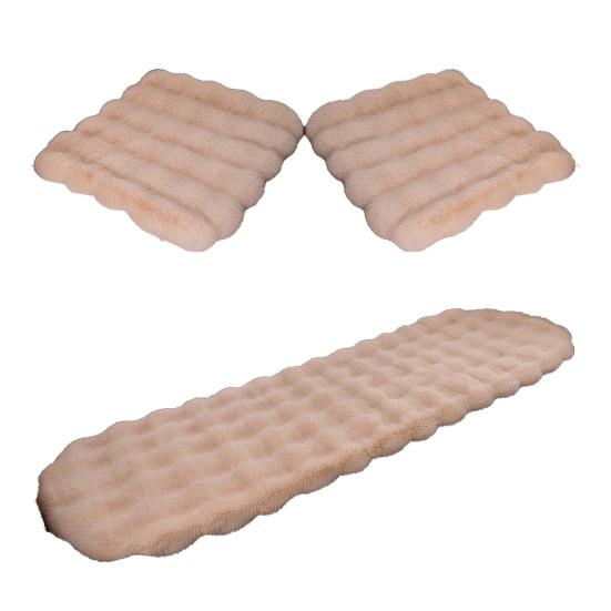 

3Pcs Car Seat Cushion Fluffy Vehicle Seat Cover Plush Fleece Thickened Warm Auto Chair Pad for Winter Comfort And Protection