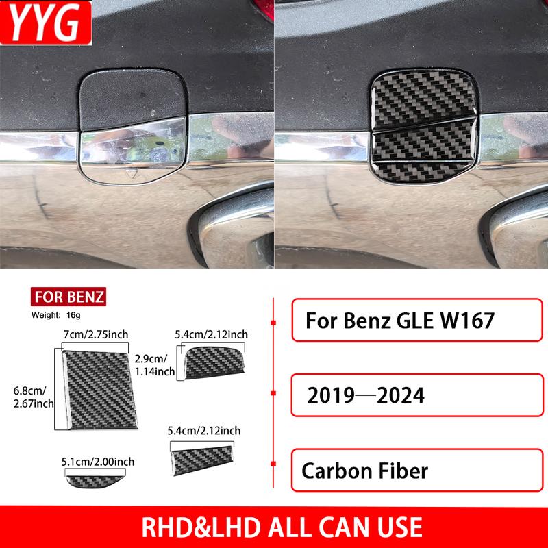 For Benz GLE W167 —2024 Carbon Fiber Car Accessories Rear Trailer Hook Panel Cover Trim Sticker Interior Modification