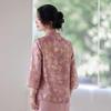 ORIGIN Women's Retro Chinese Style Printed Stand Collar Shirt
