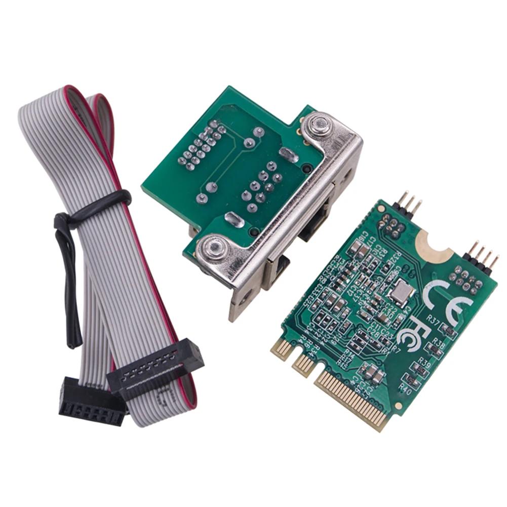 M2 RJ45 Network Adapter RTL8125BG Chip M.2 Gigabit Ethernet Network Card 2.5G/1000/100Mbps PCIE Bus Network Card