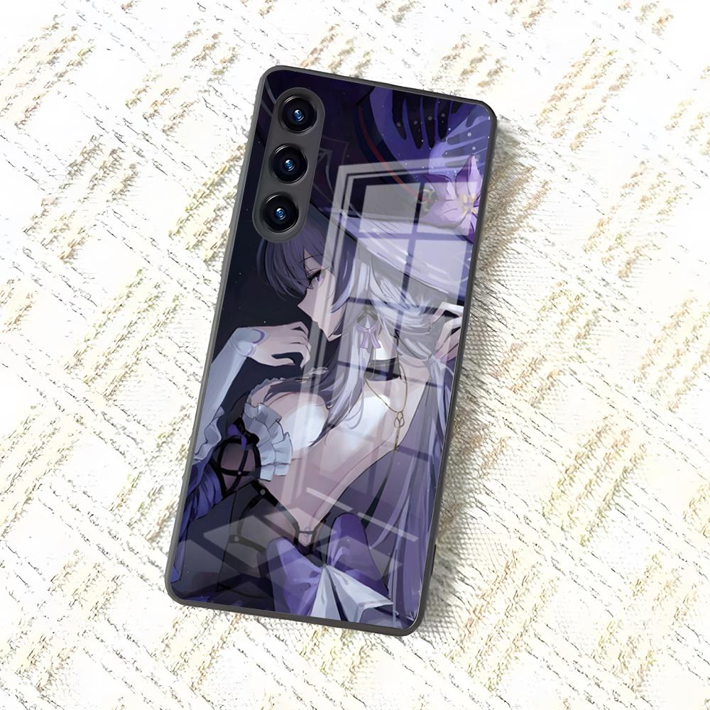 

Чехол для телефона Honkai Star Rail Herta для Samsung S25 Edge Ultra S23 S22 S21 S20 Ultra Plus S24 Fe A54 A53 A25 A16 A14 Стеклянная крышка Samsung S23