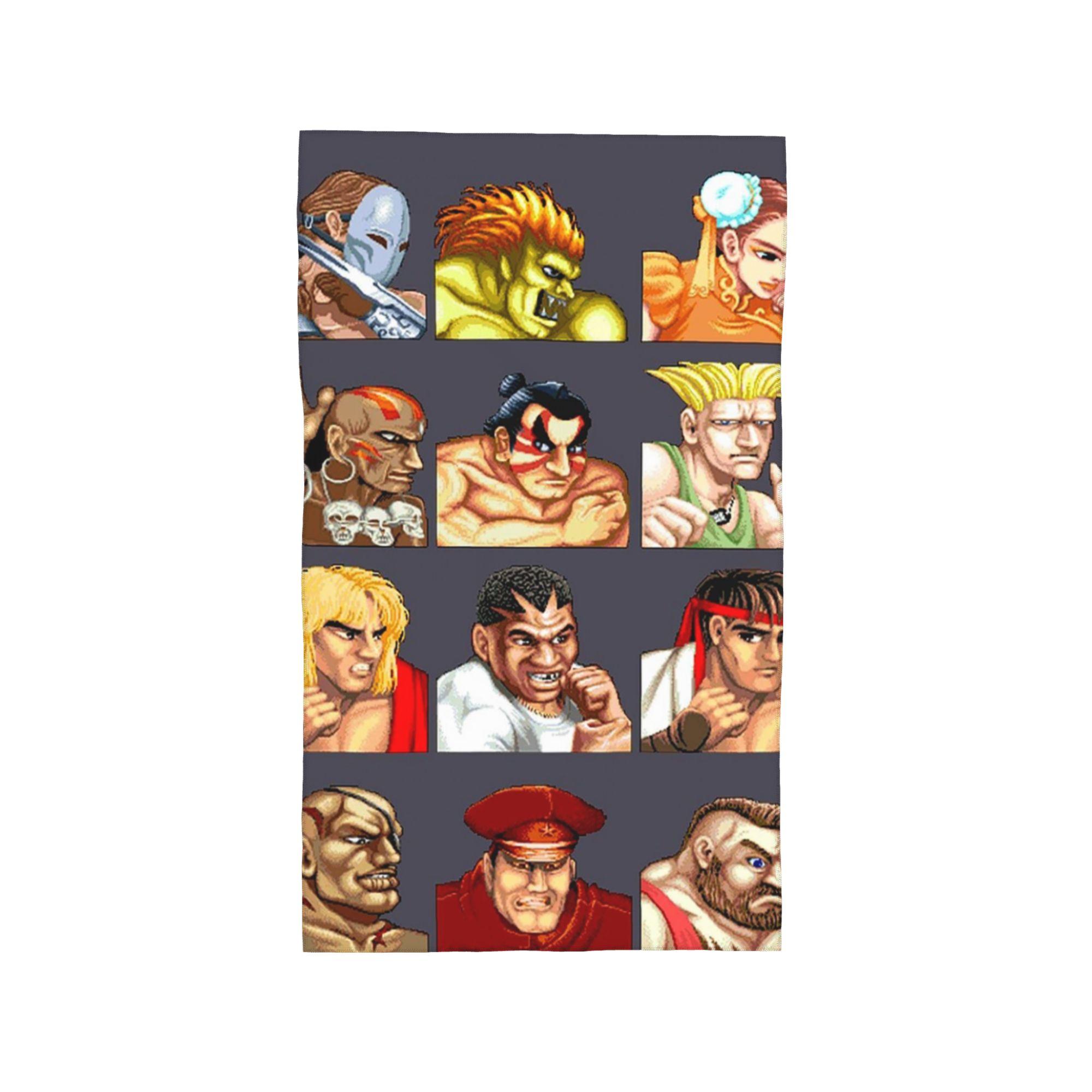 

Defeated Portraits Super Street Fighter Soft Face Towel Quick Dry Pool Bath Cotton Towels Absorbent W30*H60(CM)