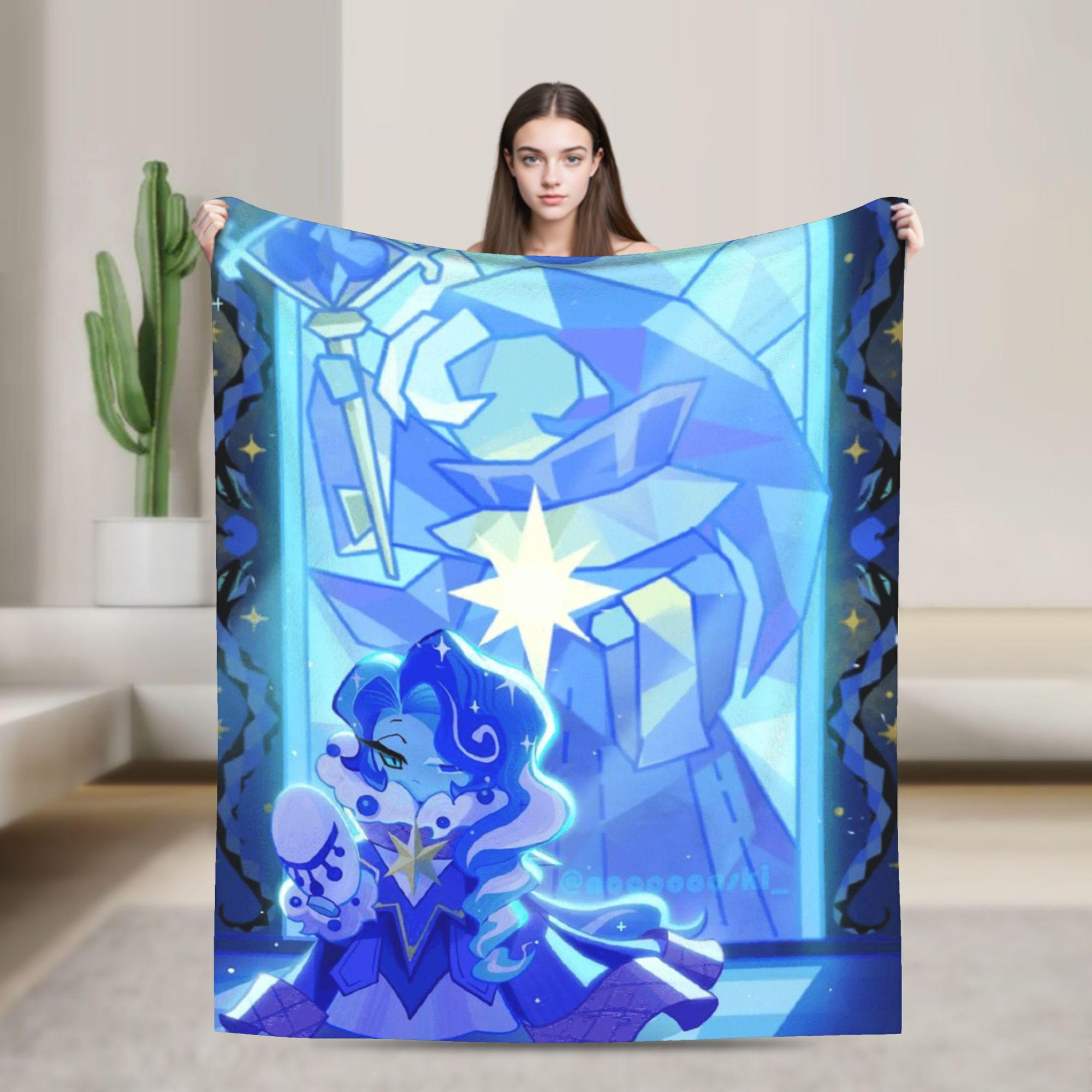 

Cookie Run Kingdom Milky Way Plush Blankets Girls Boys Flannel Throw Blanket For Couch Chair Sofa Bed Warm Soft Bedspread 75cmx90cm чёрный