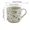 High Temperature Resistant Ceramic Coffee Mug Hand-painted Milk Drinking Cup  Household Drinking