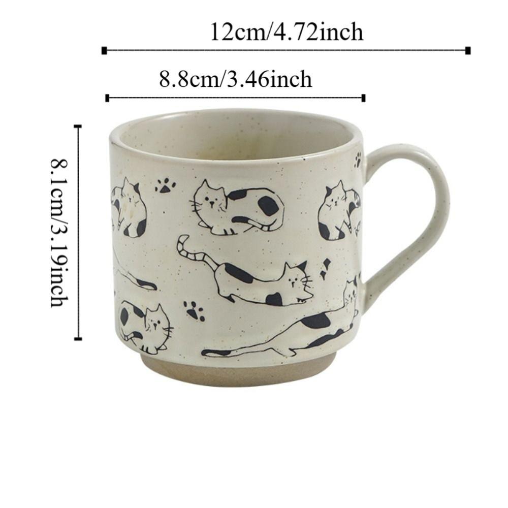 High Temperature Resistant Ceramic Coffee Mug Hand-painted Milk Drinking Cup Household Drinking