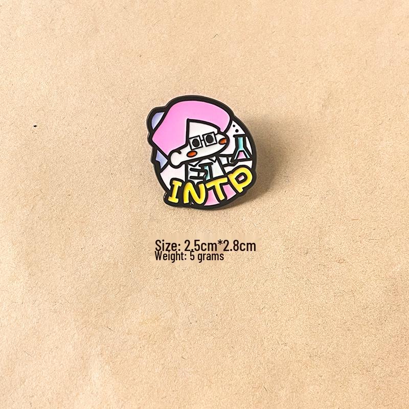 

Брошка Типи особистості MBTI: Металевий значок для прикраси рюкзака