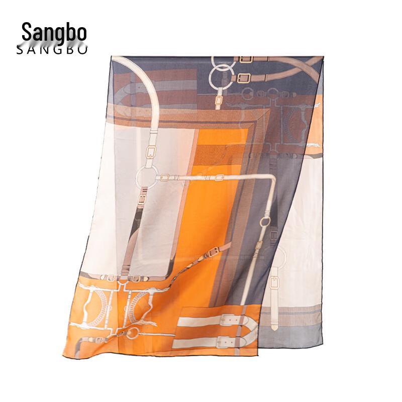 SANGBO Mulberry Silk Herringbone Scarf