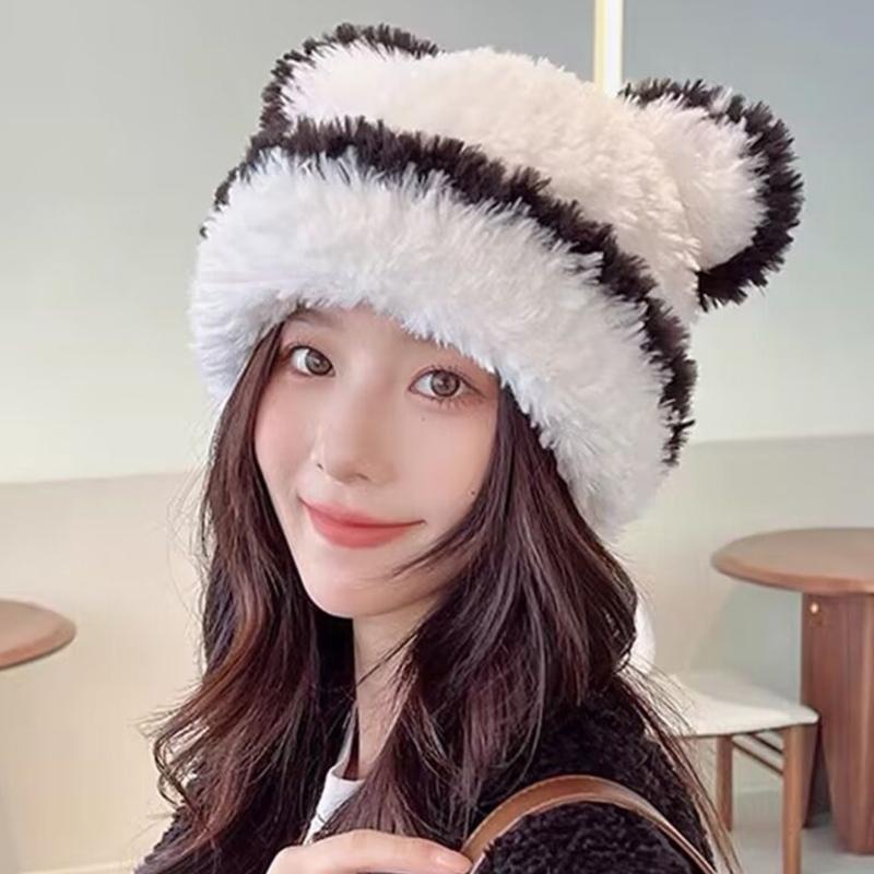 Mädchen Bärenmütze Y2K Fellohren Mütze Felliger Bär Geschenke Warme Wintermütze Erwachsene Kinder Fellohren Winter Foto-Requisiten