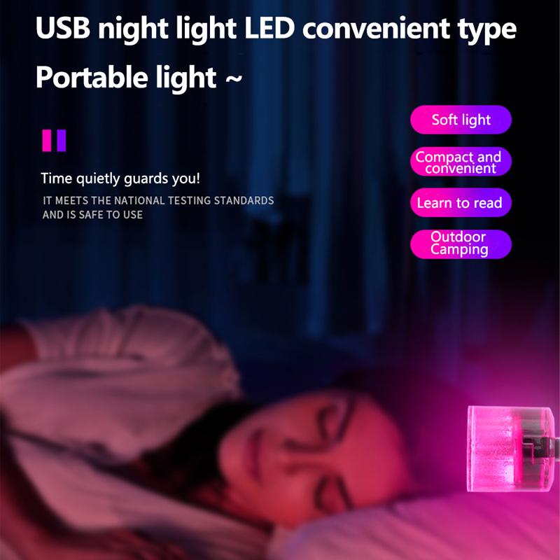 Led Interior lights USB mini flashlight Interior ambient lighting Decorative lamp Indoor lighting flashlight rgb Gradient color
