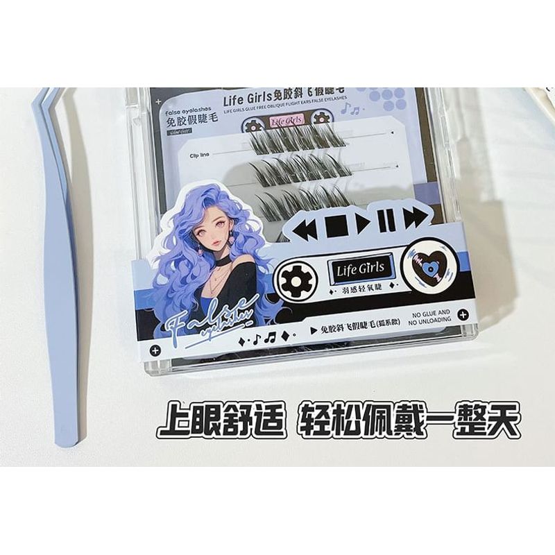 LuxeFlutter - Glue-free Fox Eye Multipack False Eyelashes Cluster