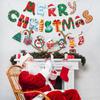 Cartoon Christmas Banners Festive Merry Christmas Flag Creative Christmas Pull Flag  Bar