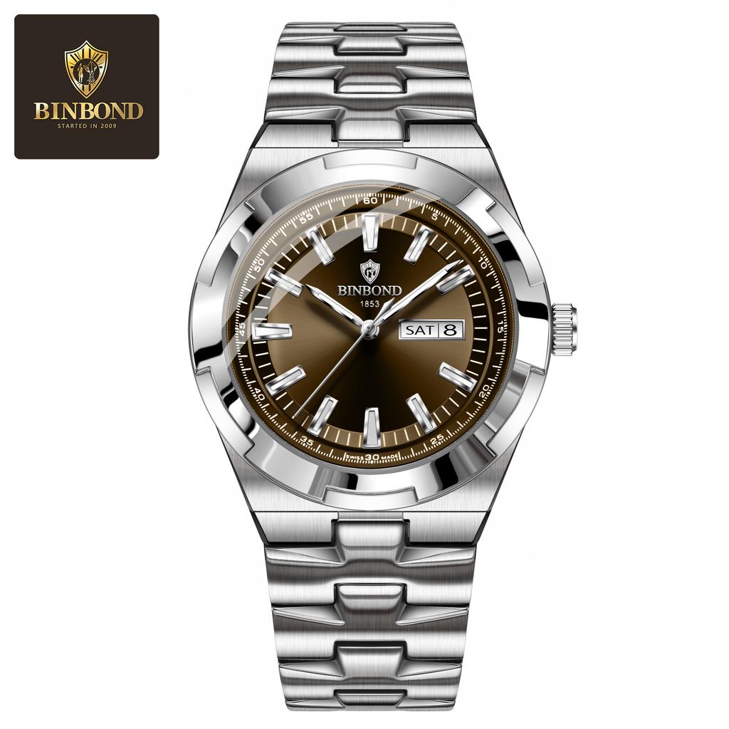 Man Wristwatch Quartz Men Business Watches Waterproof Luminous Date Week Stainless Steel Watch Male Reloj