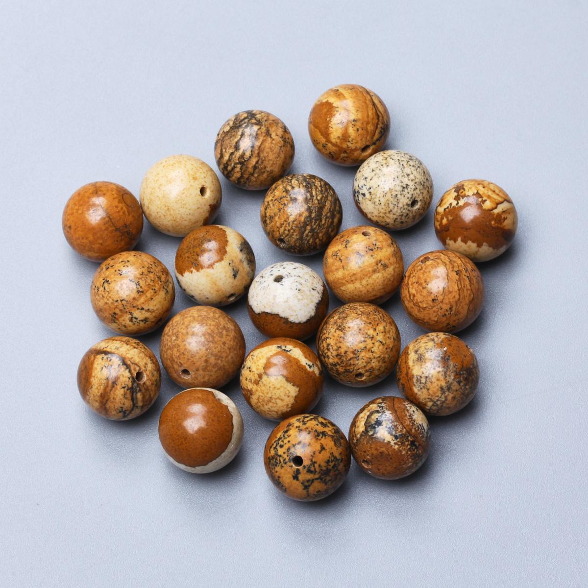 

60-20 шт. 4/6/8/10/12 мм популярные картины яшма свободные бусины круглый натуральный камень DIY ожерелья аксессуары для изготовления ювелирных изделий 12mm 20Pcs